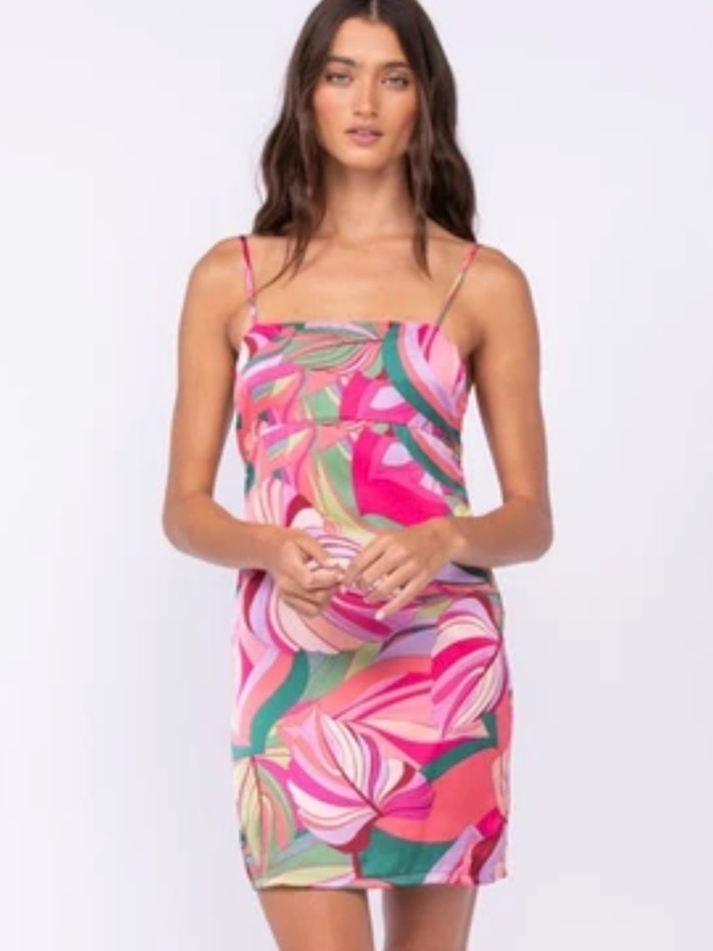 Mini Dress - Pink Multi Floral